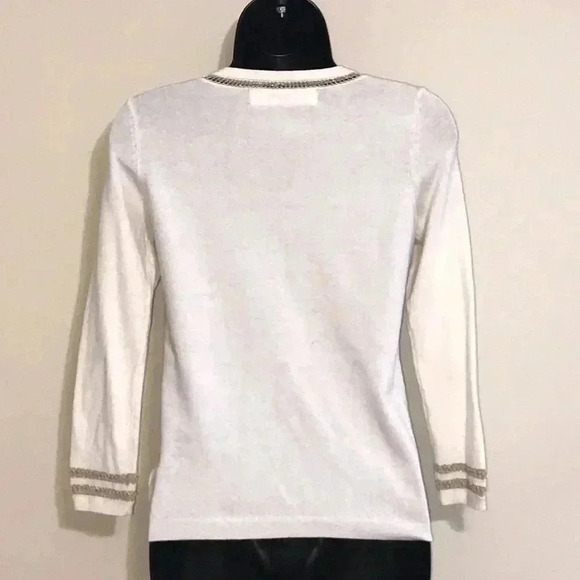 Sparrow Cream and Metallic Cardigan Size XS—B5 - Picture 2 of 6